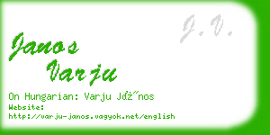 janos varju business card